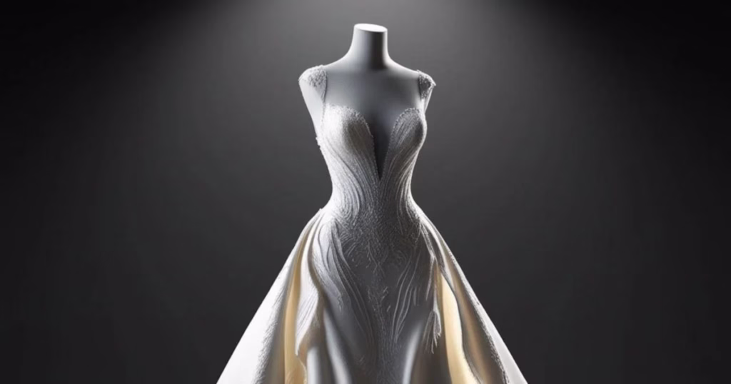 a line wedding gown